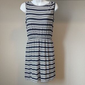Loft Blue/White Striped Dress
